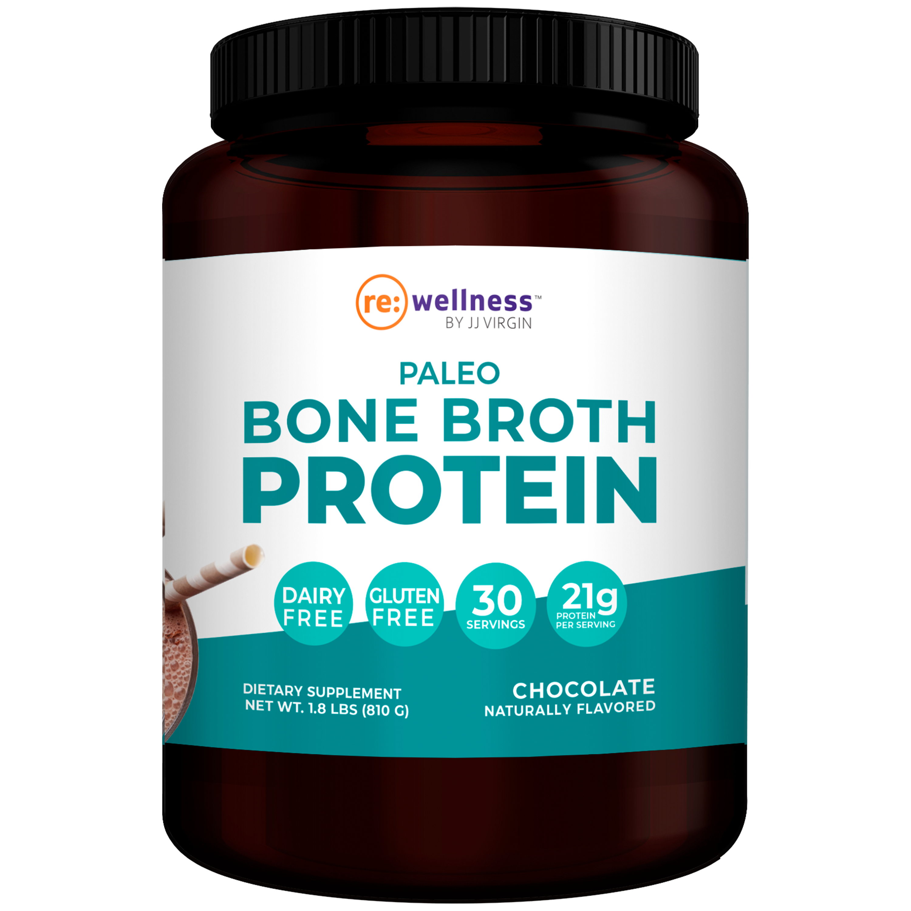 Chocolate Paleo Bone Broth Protein Shake